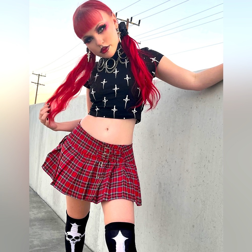 Sexy plaid skirt